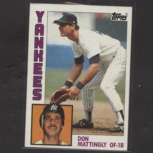 1984 TOPPS BASEBALL DON MATTINGLY ROOKIE CARD NEW YORK YANKEES SHARP CARD